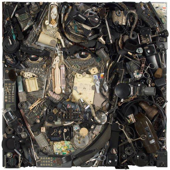 Zappa made from junk by Jason Mercier